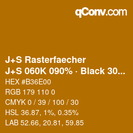 Farbcode: J+S Rasterfaecher - J+S 060K 090% · Black 30% | qconv.com
