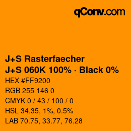 カラーコード: J+S Rasterfaecher - J+S 060K 100% · Black 0% | qconv.com