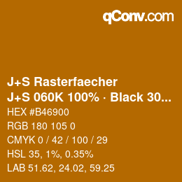 カラーコード: J+S Rasterfaecher - J+S 060K 100% · Black 30% | qconv.com