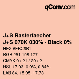 Farbcode: J+S Rasterfaecher - J+S 070K 030% · Black 0% | qconv.com
