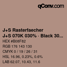 Farbcode: J+S Rasterfaecher - J+S 070K 030% · Black 30% | qconv.com
