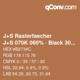 Farbcode: J+S Rasterfaecher - J+S 070K 060% · Black 30% | qconv.com