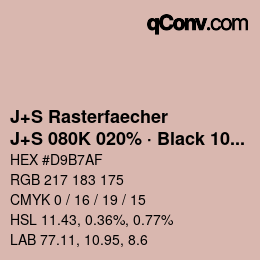 Farbcode: J+S Rasterfaecher - J+S 080K 020% · Black 10% | qconv.com