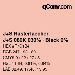 Code couleur: J+S Rasterfaecher - J+S 080K 030% · Black 0% | qconv.com