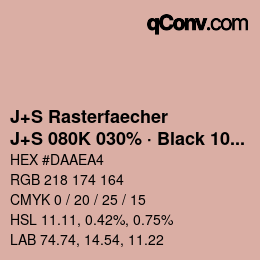 Code couleur: J+S Rasterfaecher - J+S 080K 030% · Black 10% | qconv.com