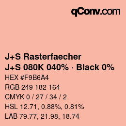 Farbcode: J+S Rasterfaecher - J+S 080K 040% · Black 0% | qconv.com