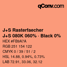 Farbcode: J+S Rasterfaecher - J+S 080K 060% · Black 0% | qconv.com