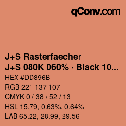 Code couleur: J+S Rasterfaecher - J+S 080K 060% · Black 10% | qconv.com