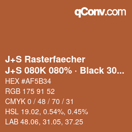 カラーコード: J+S Rasterfaecher - J+S 080K 080% · Black 30% | qconv.com