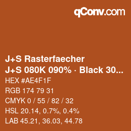 Farbcode: J+S Rasterfaecher - J+S 080K 090% · Black 30% | qconv.com