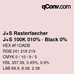 Farbcode: J+S Rasterfaecher - J+S 100K 010% · Black 0% | qconv.com