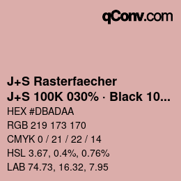 Code couleur: J+S Rasterfaecher - J+S 100K 030% · Black 10% | qconv.com