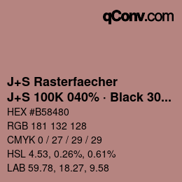 カラーコード: J+S Rasterfaecher - J+S 100K 040% · Black 30% | qconv.com