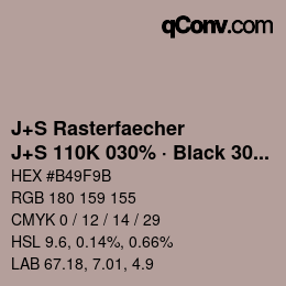 Color code: J+S Rasterfaecher - J+S 110K 030% · Black 30% | qconv.com