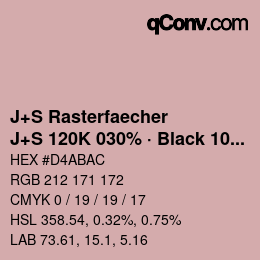 Farbcode: J+S Rasterfaecher - J+S 120K 030% · Black 10% | qconv.com