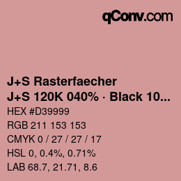 カラーコード: J+S Rasterfaecher - J+S 120K 040% · Black 10% | qconv.com