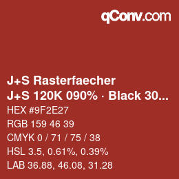 Code couleur: J+S Rasterfaecher - J+S 120K 090% · Black 30% | qconv.com