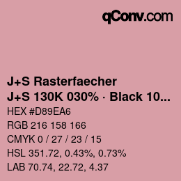 Code couleur: J+S Rasterfaecher - J+S 130K 030% · Black 10% | qconv.com