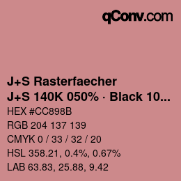 Farbcode: J+S Rasterfaecher - J+S 140K 050% · Black 10% | qconv.com