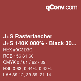 Farbcode: J+S Rasterfaecher - J+S 140K 080% · Black 30% | qconv.com
