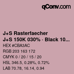 Code couleur: J+S Rasterfaecher - J+S 150K 030% · Black 10% | qconv.com