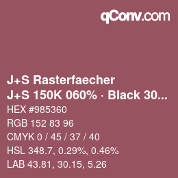 Code couleur: J+S Rasterfaecher - J+S 150K 060% · Black 30% | qconv.com