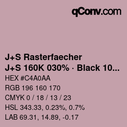 Farbcode: J+S Rasterfaecher - J+S 160K 030% · Black 10% | qconv.com