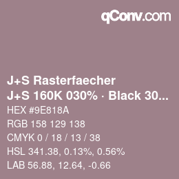 Farbcode: J+S Rasterfaecher - J+S 160K 030% · Black 30% | qconv.com