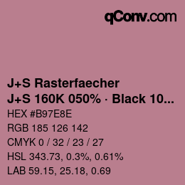 Farbcode: J+S Rasterfaecher - J+S 160K 050% · Black 10% | qconv.com