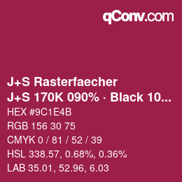Farbcode: J+S Rasterfaecher - J+S 170K 090% · Black 10% | qconv.com