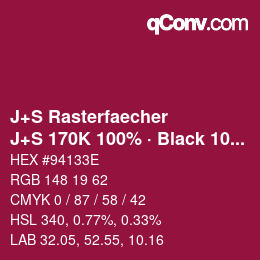 Farbcode: J+S Rasterfaecher - J+S 170K 100% · Black 10% | qconv.com