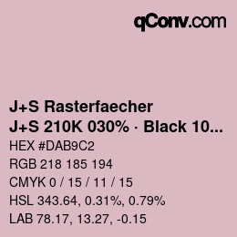 Farbcode: J+S Rasterfaecher - J+S 210K 030% · Black 10% | qconv.com