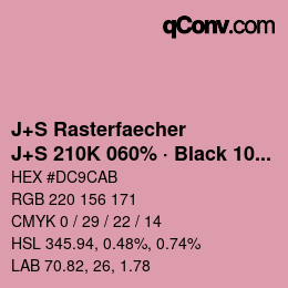 Code couleur: J+S Rasterfaecher - J+S 210K 060% · Black 10% | qconv.com