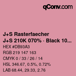 Farbcode: J+S Rasterfaecher - J+S 210K 070% · Black 10% | qconv.com
