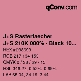 Code couleur: J+S Rasterfaecher - J+S 210K 080% · Black 10% | qconv.com
