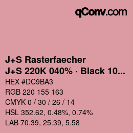 Code couleur: J+S Rasterfaecher - J+S 220K 040% · Black 10% | qconv.com