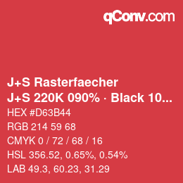 Farbcode: J+S Rasterfaecher - J+S 220K 090% · Black 10% | qconv.com