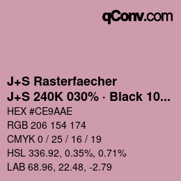 カラーコード: J+S Rasterfaecher - J+S 240K 030% · Black 10% | qconv.com