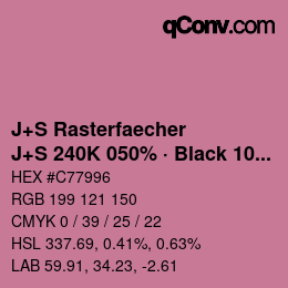 Farbcode: J+S Rasterfaecher - J+S 240K 050% · Black 10% | qconv.com