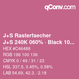 Color code: J+S Rasterfaecher - J+S 240K 060% · Black 10% | qconv.com