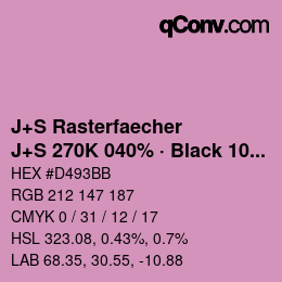 Farbcode: J+S Rasterfaecher - J+S 270K 040% · Black 10% | qconv.com