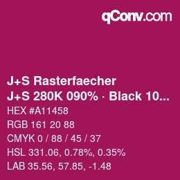 Code couleur: J+S Rasterfaecher - J+S 280K 090% · Black 10% | qconv.com
