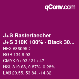 Farbcode: J+S Rasterfaecher - J+S 310K 100% · Black 30% | qconv.com