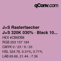Farbcode: J+S Rasterfaecher - J+S 320K 030% · Black 10% | qconv.com