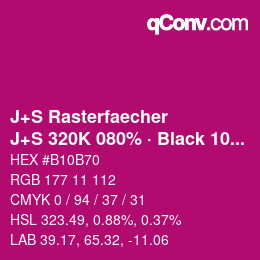 Code couleur: J+S Rasterfaecher - J+S 320K 080% · Black 10% | qconv.com