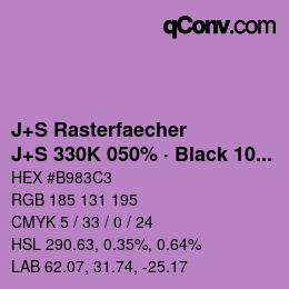 Código de color: J+S Rasterfaecher - J+S 330K 050% · Black 10% | qconv.com