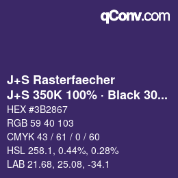 Farbcode: J+S Rasterfaecher - J+S 350K 100% · Black 30% | qconv.com