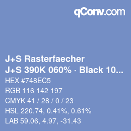 Farbcode: J+S Rasterfaecher - J+S 390K 060% · Black 10% | qconv.com
