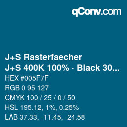 Farbcode: J+S Rasterfaecher - J+S 400K 100% · Black 30% | qconv.com
