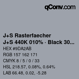 Farbcode: J+S Rasterfaecher - J+S 440K 010% · Black 30% | qconv.com